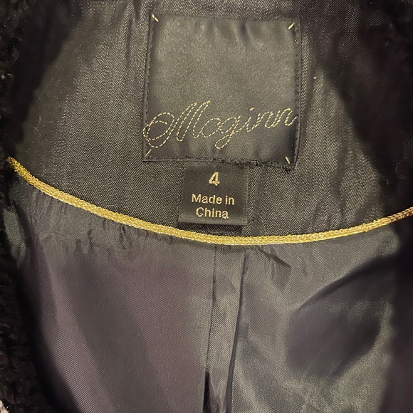 McGinn Kitty Short Sleeve Black Tweed Jacket in Size 4 - Picture 8 of 11